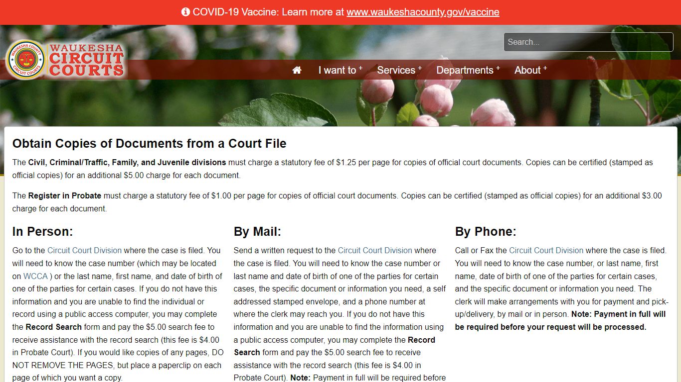 Waukesha County - Obtain Copies of Documents